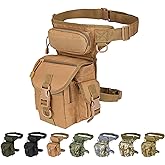 Multi-Purpose Tactical Drop Leg Bag Tool Fanny Thigh Pack Leg Rig Military Motorcycle Camera Versipack Utility Pouch, Black/Coyote Tan/Army Green/Camouflage 7 Colors Available