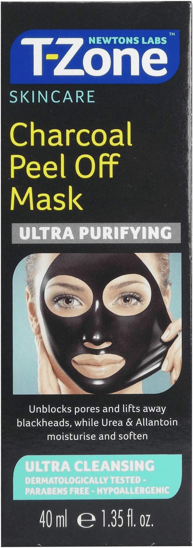 T-Zone Charcoal Black Peel-Off Mask 40ml Ultra cleansing Dermatologically tested Parabens free Hypoallergenic 100% ORIGINAL BEWARE OF FAKES