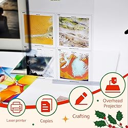 Uinkit 100 Sheets Laser Transparency Film 8.5x11