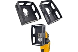 DECEPTIA Upgrade Square Slot Cutter, Drywall Outlet Cutter compatible with Dewalt 20V & Milwaukee M18 Oscillating Multi-Tools, Hardened Steel One Step in Place Electrical Box Cutter for Drywall Sheetrock-2 Pcs