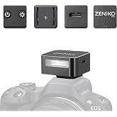 ZENIKO ZF04 Mini Flash,Manual Speedlite for Single Hot Shoe Cameras(Black) | 20g compact flash,dual power,372 flashes,1/200s sync,metal shell,ideal for portrait vlog street macro indoor shooting