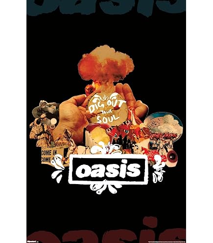 Amazon.com: Oasis Poster 11 X 17 - Magnificent 1990s Band Portrait