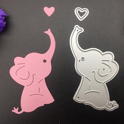 Bluelans Cutting Dies Stencil Metal Mould Template For Diy Scrapbook Album Paper Card Making Cartoon Elephant Cutting Dies
