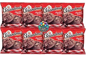 Grandma Cookies Brownie - pack of 8 (2.12oz each) for Halloween, Christmas and more in a NikAn Supplies Bag
