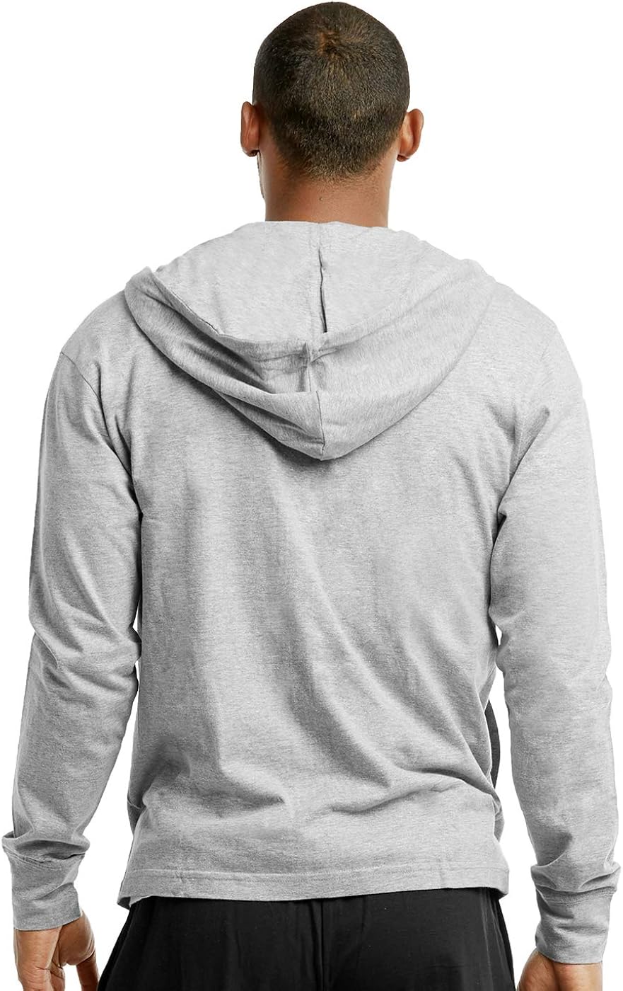 mens lightweight cotton zip up hoodie