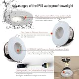 Sweier 4X 5W IP65 GU10 LED Recessed Ceiling Light 450Lm 6000K view 2