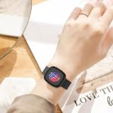 Higgs Magnetic Stainless Steel Mesh Strap for Fitbit Versa 3/4 Sense 2 Black view 6