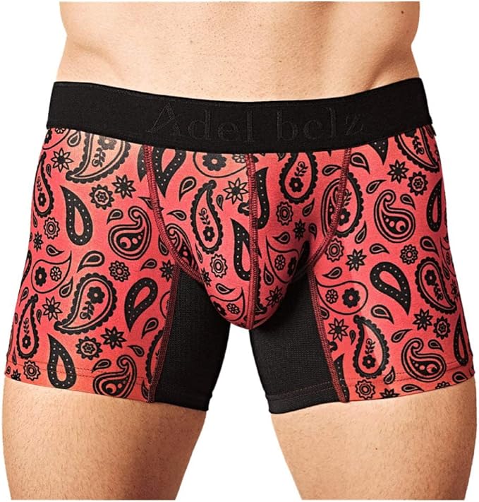 Amazon Adelbelz アデルベルツ ボクサーパンツ メンズ 高級 ブランド Magic Lead ヒップアップ 着圧 補正 加圧 吸汗 日本製 男性 下着 ギフト レッド L ボクサー 通販