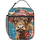 VANZEV Insulated Lunch Box for Women Men, Highland Cow Theme Lunch Box Reusable Portable Lunch Bag Cooler Tote Waterproof Lunch Container for Office Picnic Work Travel
