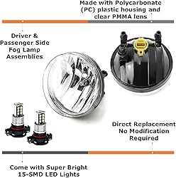 iJDMTOY OEM-Spec Clear Lens Fog Light Kit with