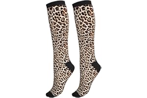 Guiteinyi Avocado Compression Socks for Women Men 15-20mmHg Knee High Stock for Running Work Support Nurses Pregnancy Travel