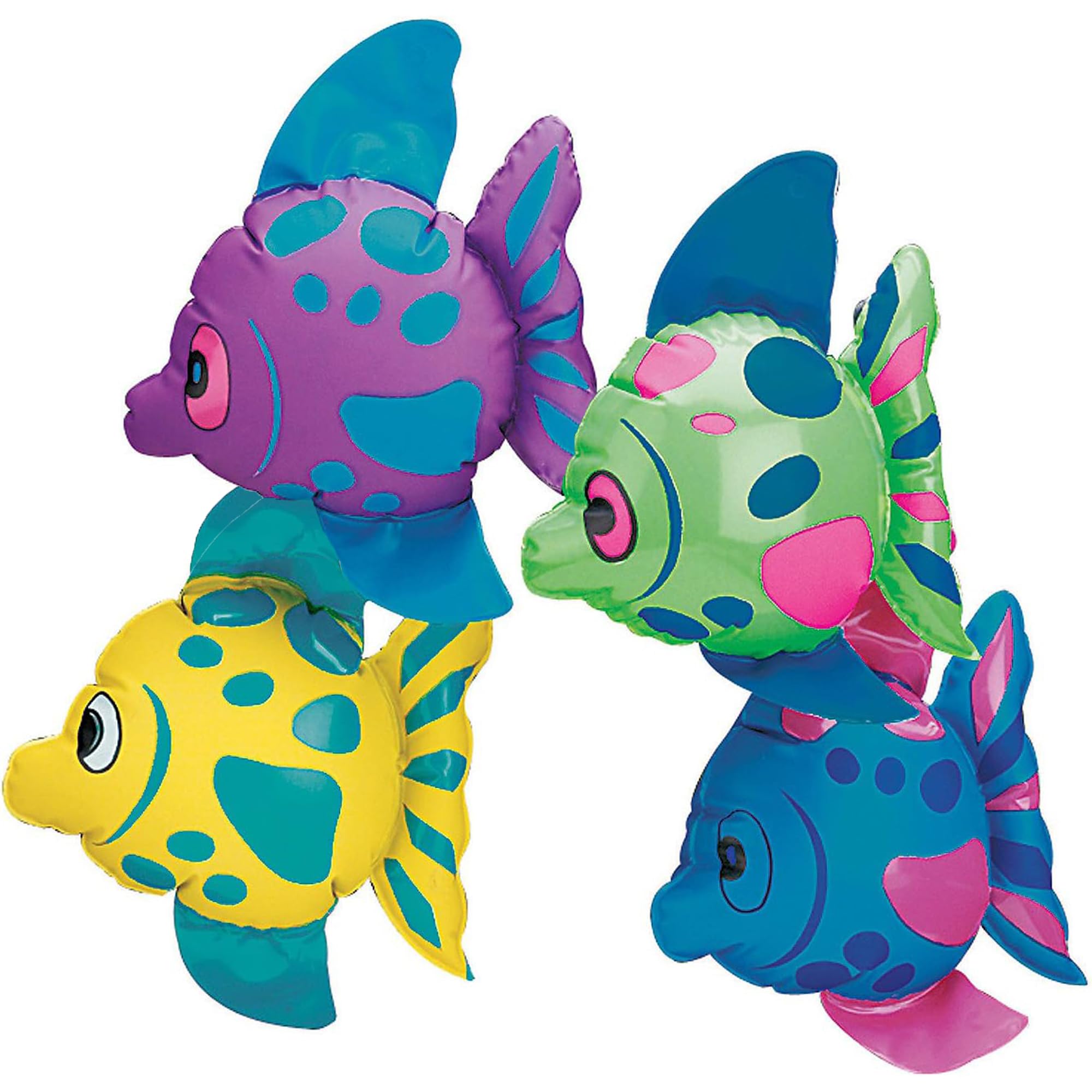 Photo 1 of Fun Express Mini Inflatable Fish (Set of 12) sea Themed Party Decorations - VBS Vacation Bible School Supplies/Decor