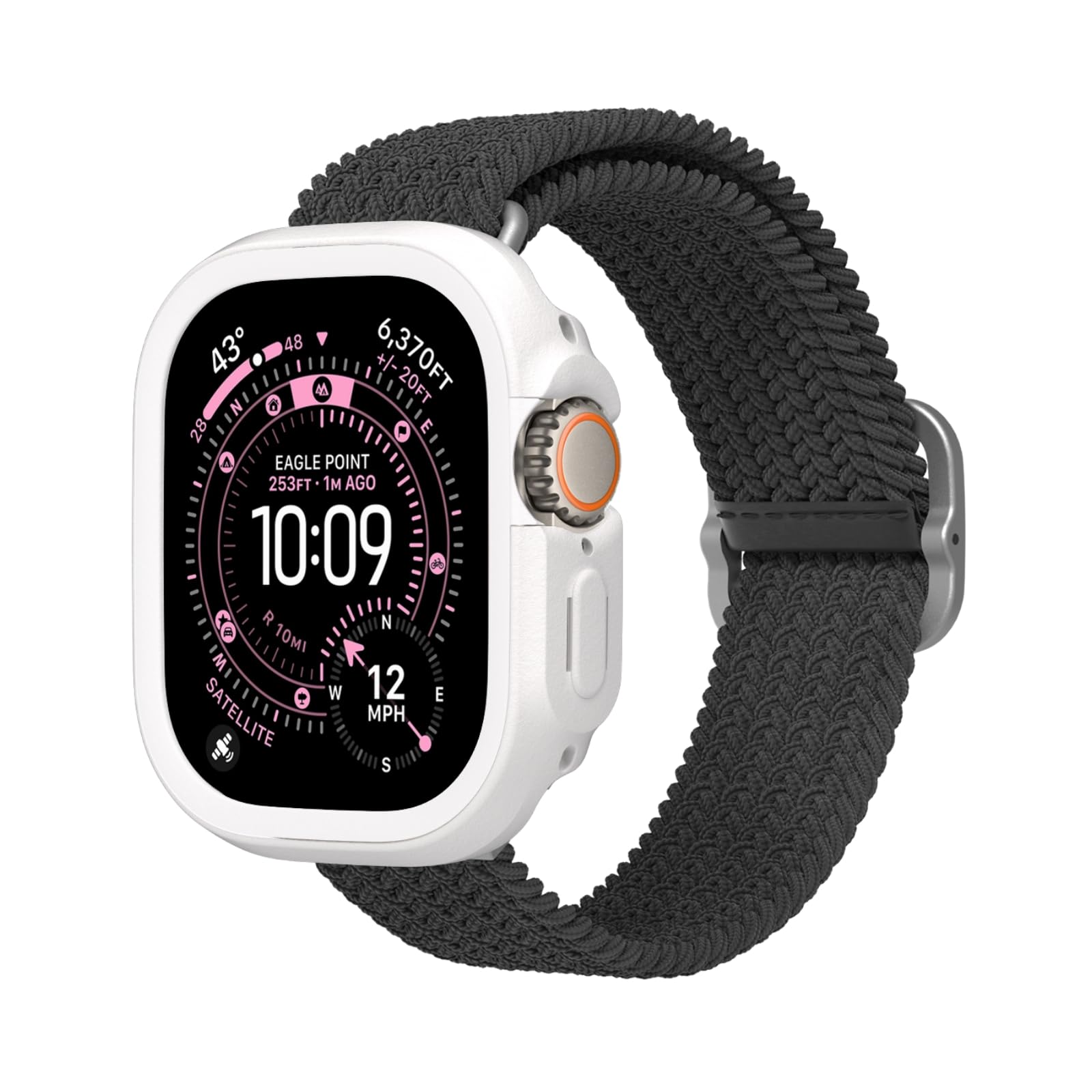 RHINOSHIELD Bumper Case Compatible with Apple Watch Ultra 3/2 / Ultra (49mm) | Slim Protective Case, Lightweight and Shock Absorbent - Classic White