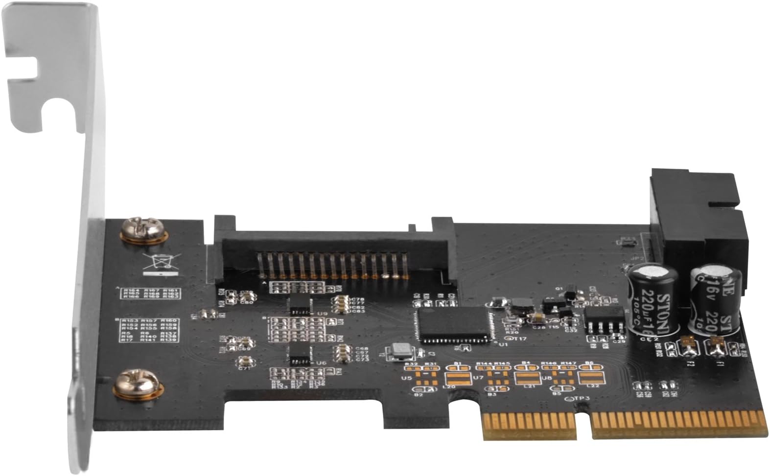 SilverStone Technology SST-ECU04-E-USA USB 3.1 Gen2 PCIe Card with Internal 19Pin Connector Plus Pericom Redriver Ecu04-E-USA