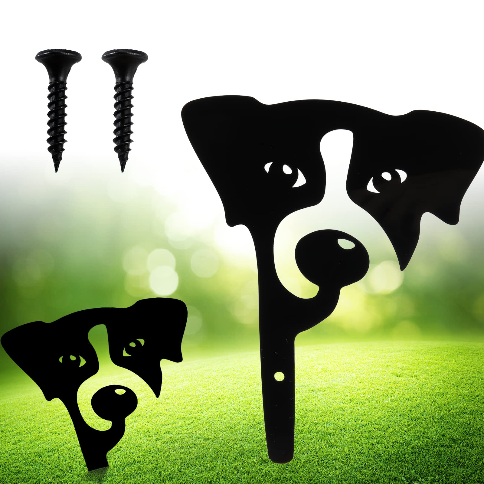 Garden Dog Art Statues, Black Dog Acrylic Yard Decorative Gifts Bird Repellent Dog Silhouette Animal Silhouette Garden Stakes for Home Yards Outdoor Patio Garden Backyard Porch Lawn Ornament