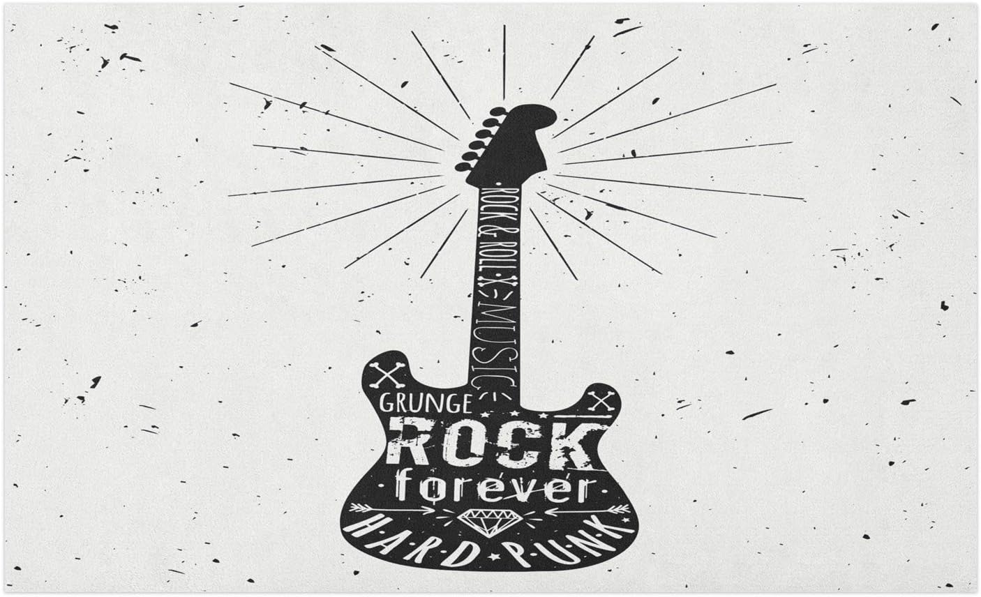 Amazon Com Lunarable Rock And Roll Doormat Guitar With Sunburst