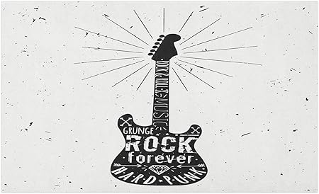 Amazon Com Lunarable Rock And Roll Doormat Guitar With Sunburst