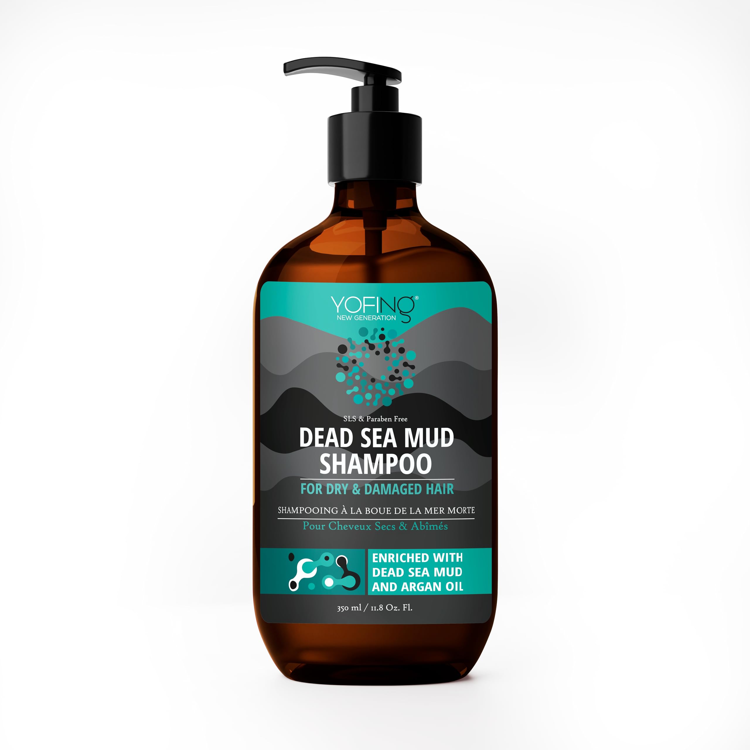 Professional Recovery Shampoo 350 ml/11.8 Oz. For Damaged Hair With Dead Sea Mud Argan Oil Keratin For Moisturizing & Strengthening Hair