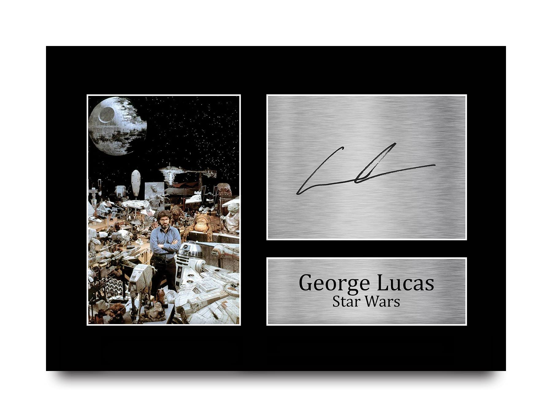 HWC Trading George Lucas Gift Signed A4 Printed Autograph Star Wars Gifts Creator Print Photo Picture Display