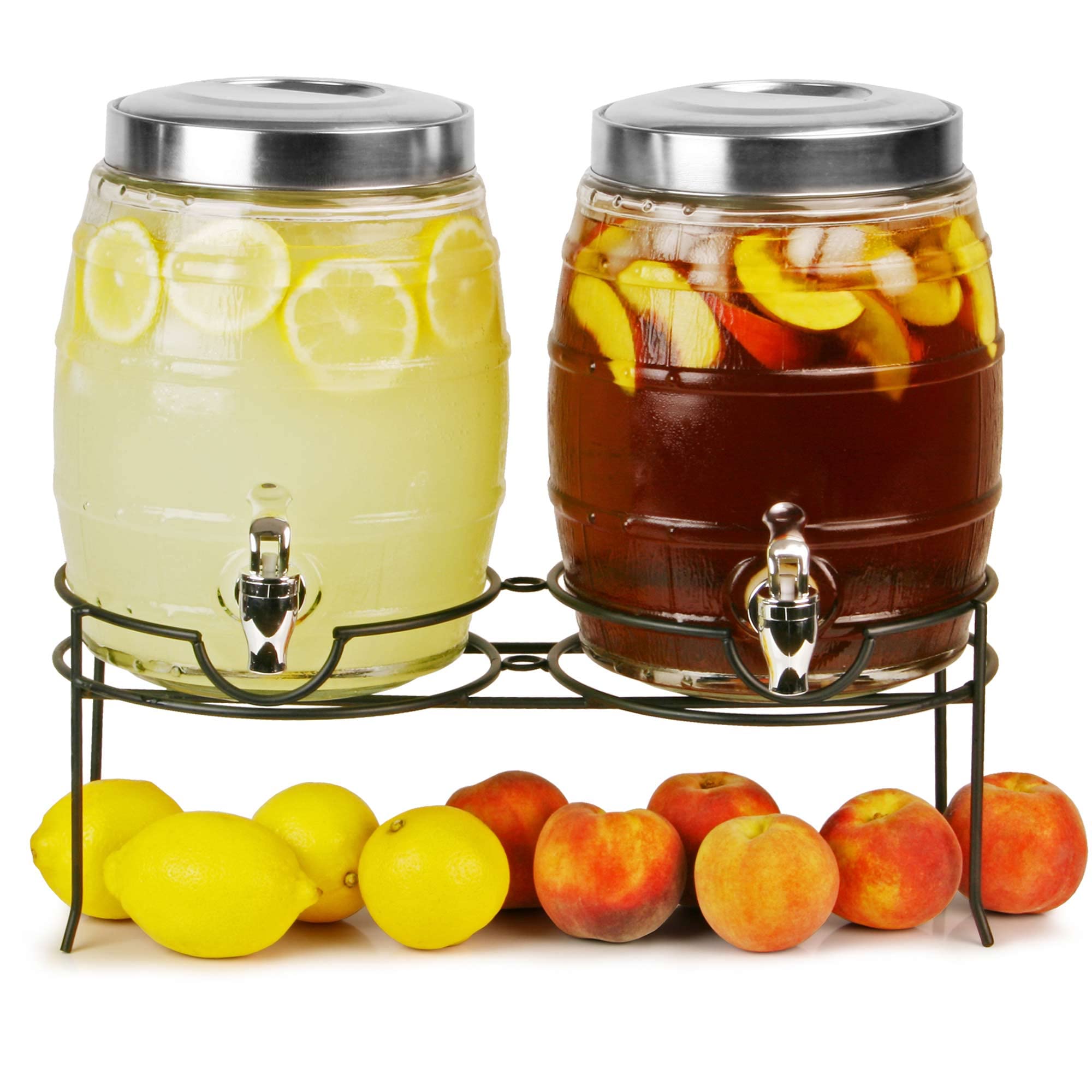 Bar@drinkstuff Dual Barrel Beverage 10ltr Dispenser with Stand, DS28541, Single