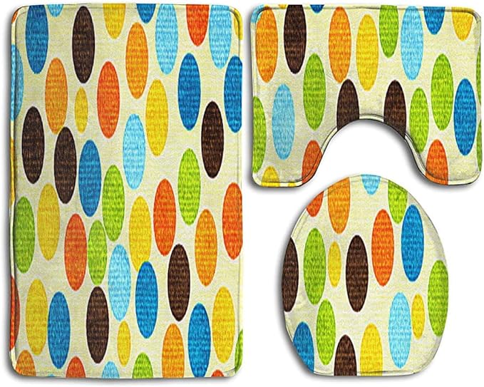 Alfombrillas de baño Set de 3 Piezas, alfombras de baño con Estampado