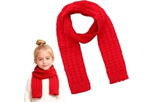 Kids Knitted Scarf Winter Fashion Solid Color Toddler Neck Warmer Scarf Warm Scarves Wrap for Girls Boys