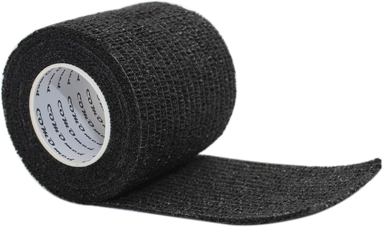 COMOmed Cohesive Bandage Elastic Bandage Hand Bandages Knee 5cm x 4.5m Black 12 Rolls - Image 4