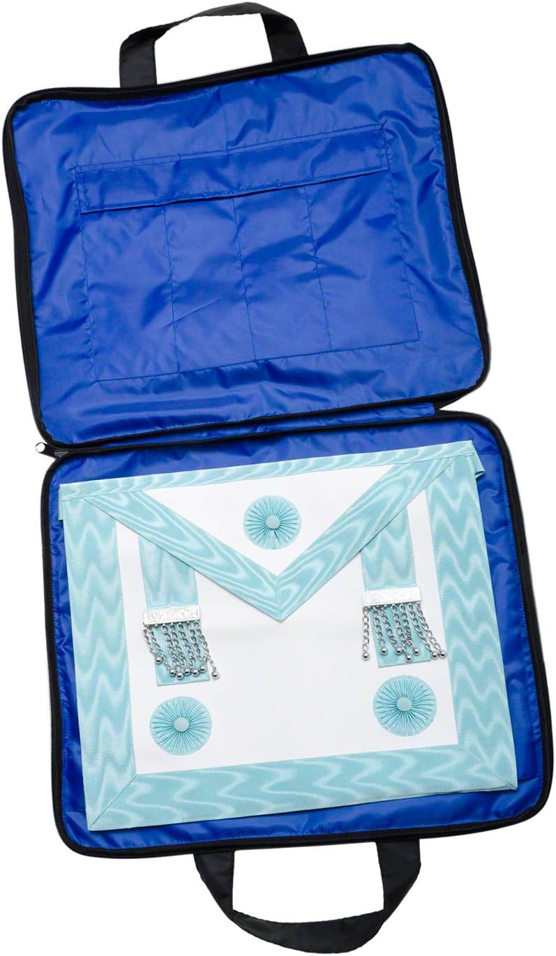 THE MASONIC COLLECTION - MM/WM Regalia Soft Case Apron Holder Handbag - Synthetic Waterproof Material - Freemason Gifts for Men