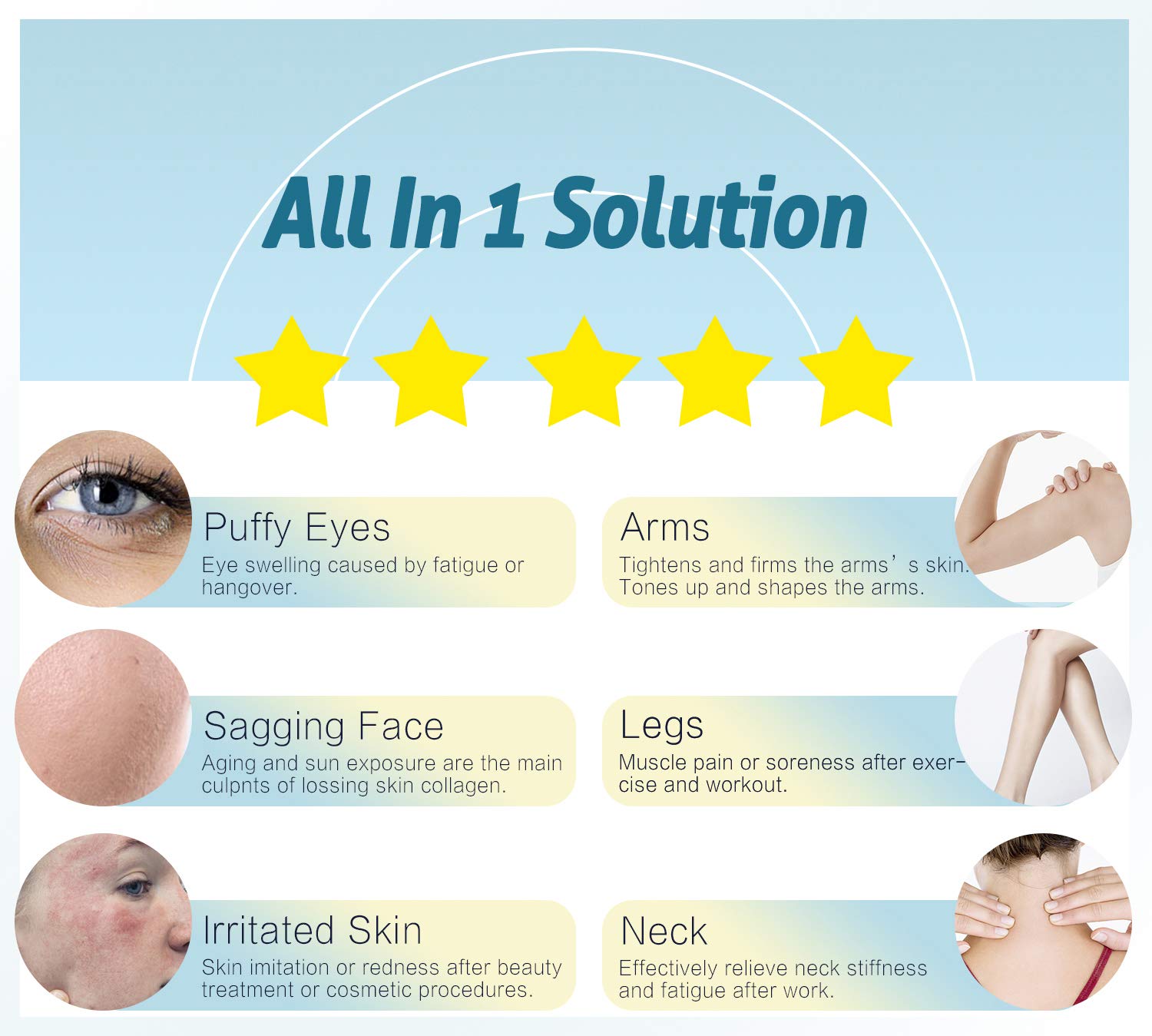 ESARORA Ice Roller for Face & Eye, Puffiness, Migraine, Pain Relief and Minor Injury, Skin Care Products: Beauty
