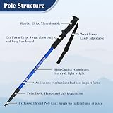 TheFitLife Hiking Poles 2 Pack Telescopic Antishock Quick Lock Ultralight view 2