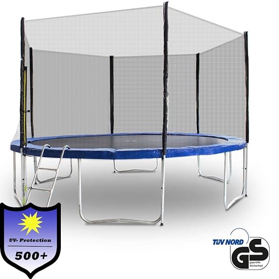 ms-point Gartentrampolin Trampolin 460 cm, inkl. Sicherheitsnetz, Leiter und Federabdeckung
