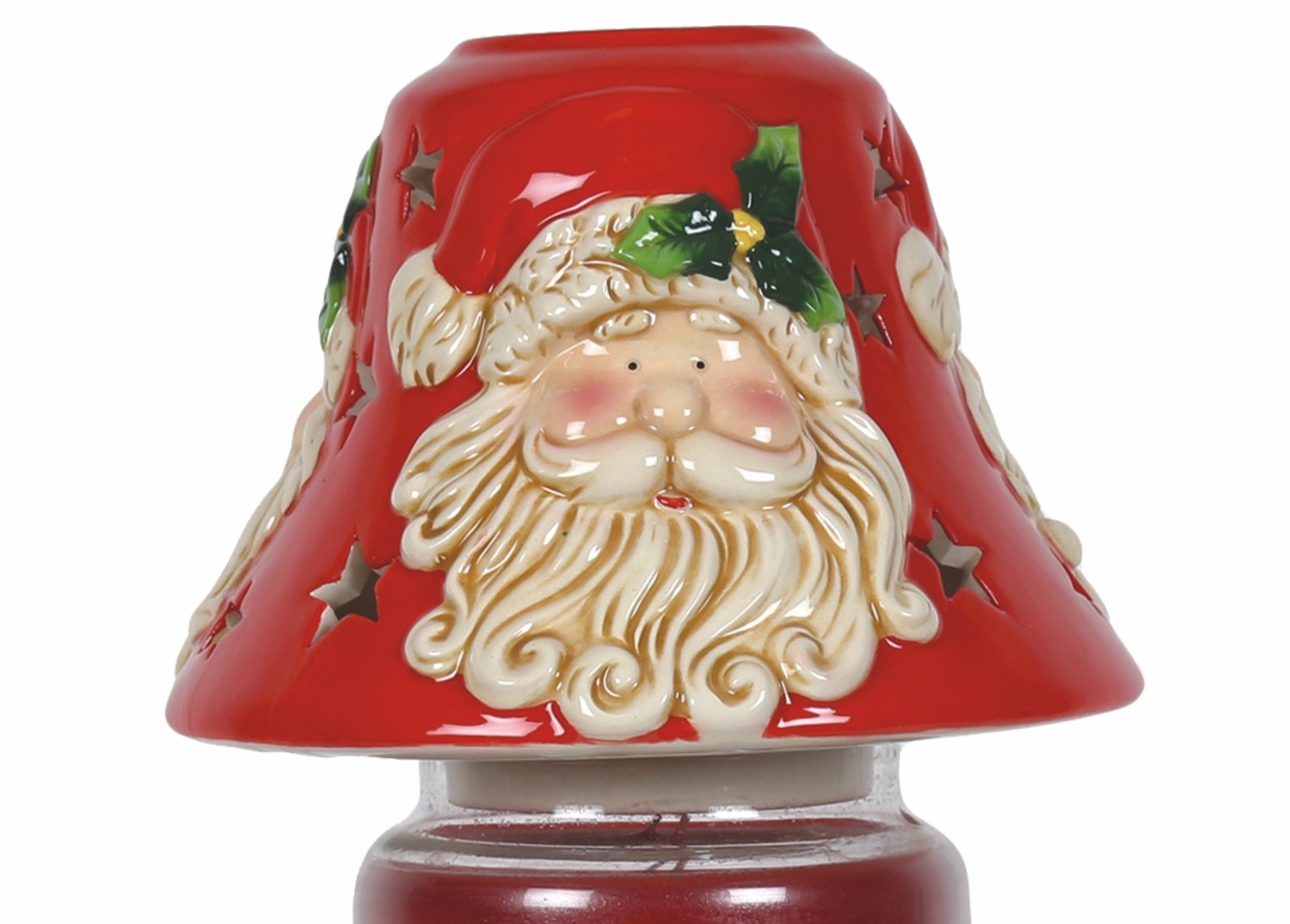 Village Candle Santa Candle Jar Shade 13cm Suitable for all large
