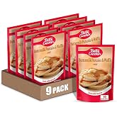 Betty Crocker Buttermilk Pancake and Waffle Mix, 6.75 oz, 9 Pack | Just Add Water, No Eggs or Milk Required, Makes 10 Pancakes per Pouch, Customize with Fruits, Nuts, or Chocolate Chips