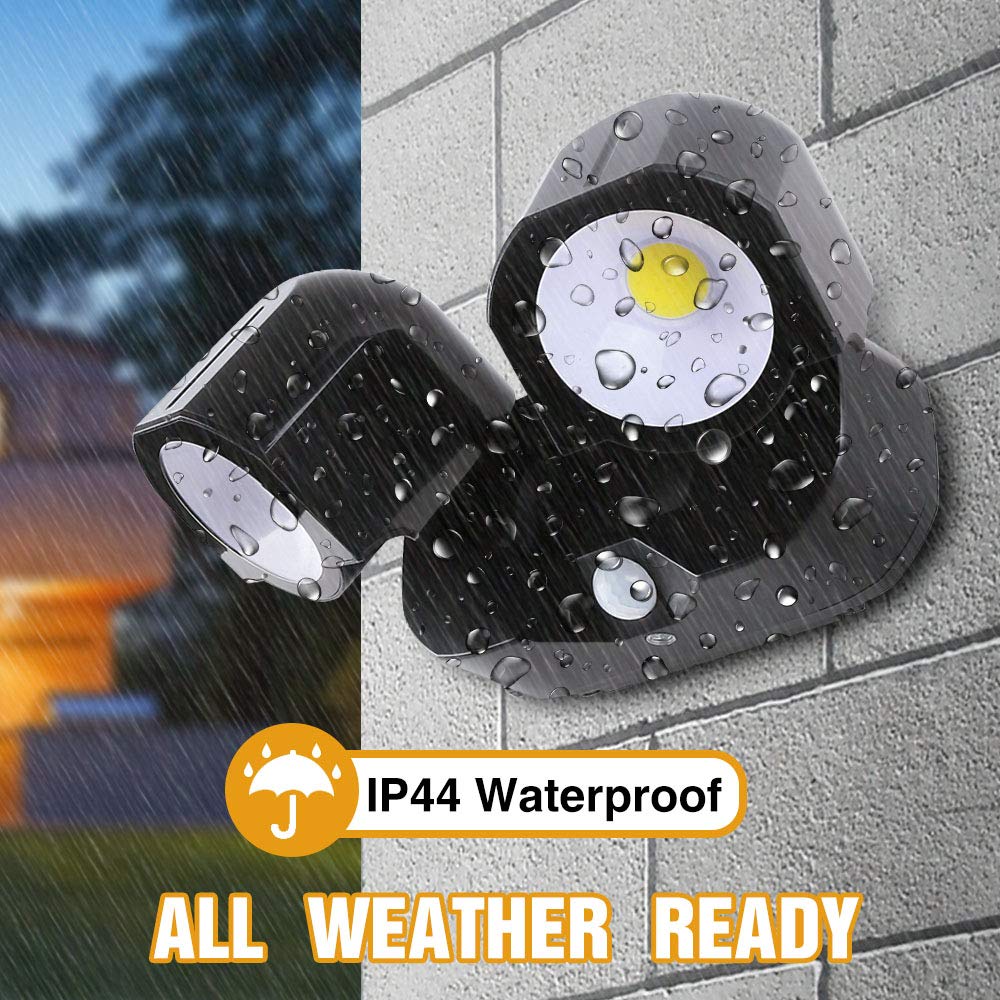 Outdoor-Motion-Sensor-Security-Light Wireless COB Battery Powered Outdoor Lights IP44 Waterproof Adjustable Outdoor Flood Light for Garage Porch Barn Patio Backyard