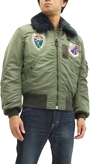 Buzz Rickson S B 15d Flight Jacket Br134 Men S Flying Bomber Jacket With Patch 38 Medium Amazon Ca Clothing Accessories