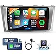 2+32G Android 13 Car Stereo for Toyota Camry 2006 2007 2008 2009 2010 2011, 9 Inch HD Touchscreen Radio, Wireless CarPlay Android Auto GPS WiFi Bluetooth FM/RDS SWC Dual USB HD Backup Camera