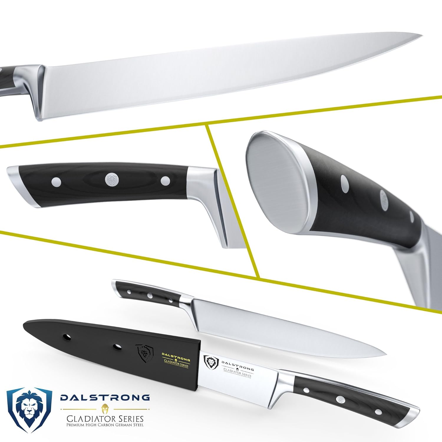 DALSTRONG Large Chef Knife Gladiator Series German HC Steel 10