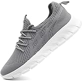 MGBDSZ Womens Running Shoes Lightweight Walking No Slip Sneakers Tennis Gym Breathable Sports Athletic Workout Casual Fashion Fitness Comfortable Shoes Light_Gray Size US 9