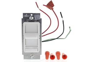 Leviton Slide Dimmer, 120 Volt, 3-Way, 6618-PLW White