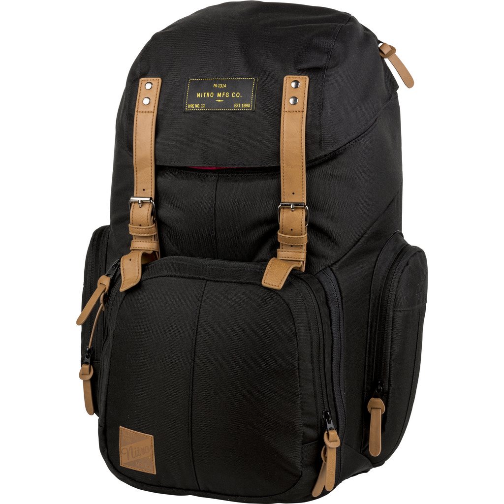 Weekender Alltagsrucksack mit gepolstertem Laptopfach, Schulrucksack, Wanderrucksack inkl. Nassfach, 42 L, True Black โ image 1