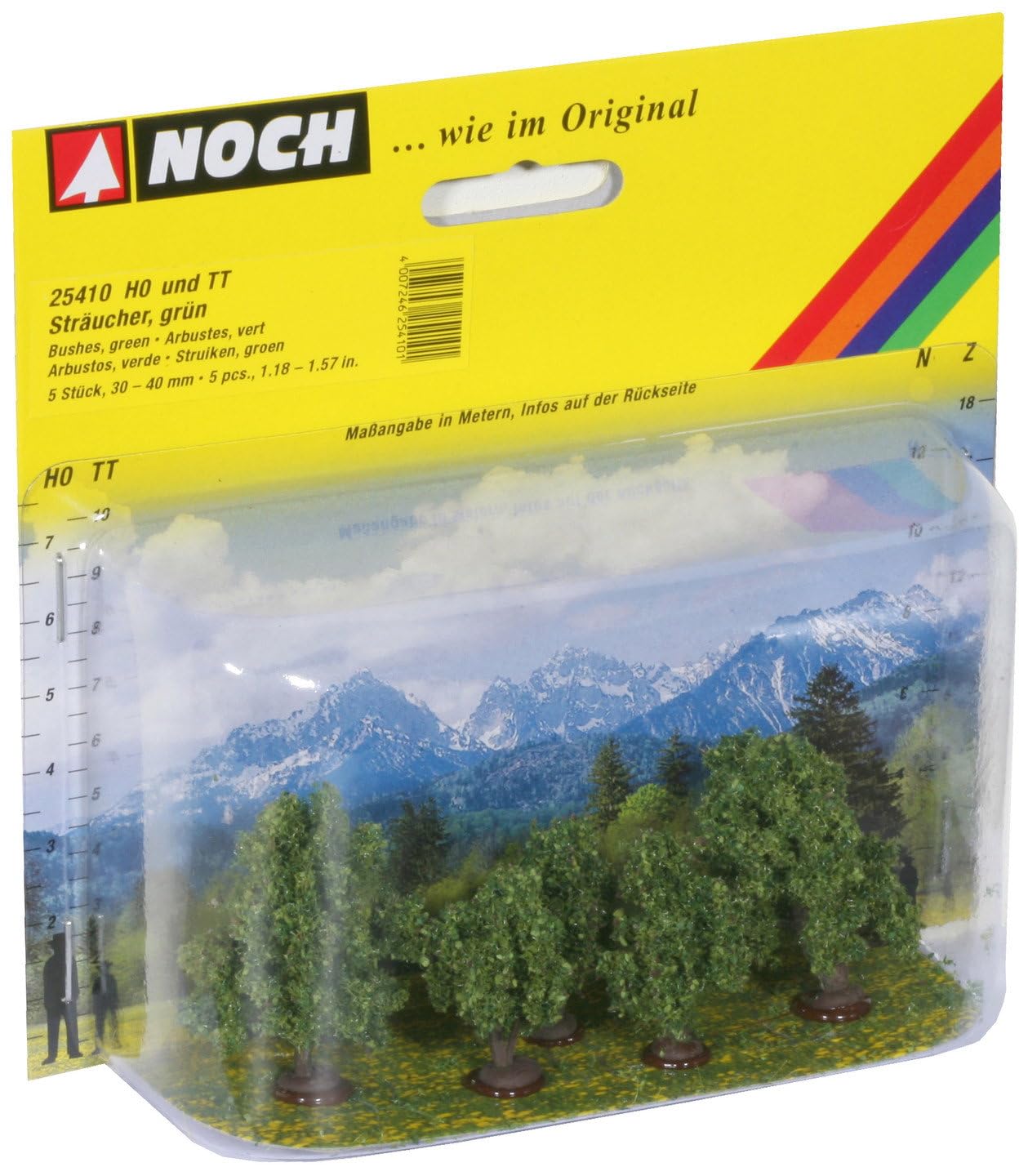 Noch 25410 3-4 cm High Bushes Green Landscape Modelling (5-Piece)