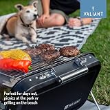 Valiant Portable Folding Picnic BBQ - Charcoal, 2.4kg, Compact Design view 5