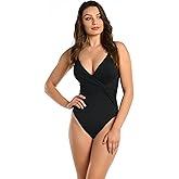 La Blanca Womens Island Goddess Asymmetrical One Piece Swimsuit