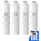 Waterdrop ðð-ðð-ððð Replacement Filter, Pack of 1 RO & 2 CF & 1 CB Filter, Replacement for ðð-ðð-ð Tankless Reverse Osmosis Water Filter (ð*ðð
+ ð*ðð + ð*ðð)
