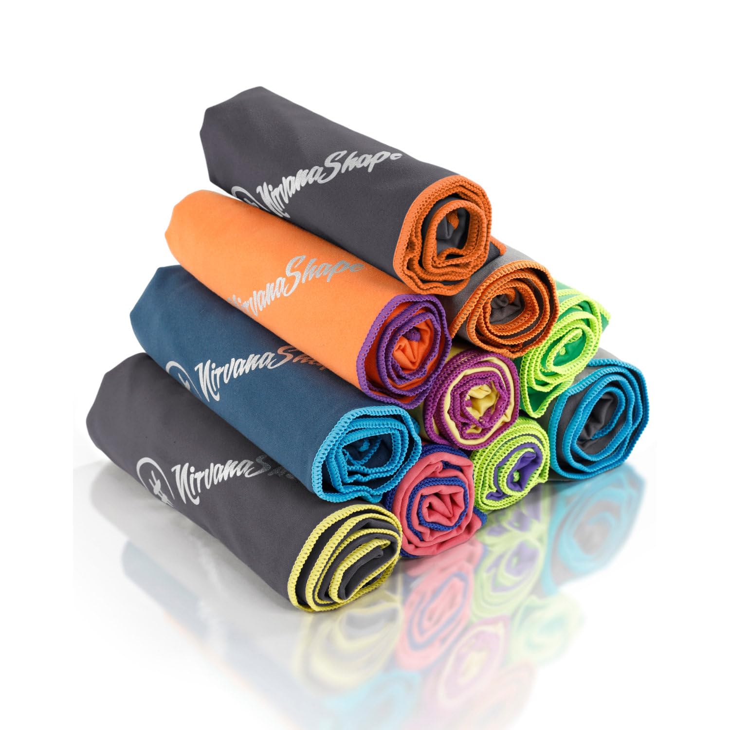 NirvanaShape Microfibre Towel | 14 Colours | 8 Sizes | Quick-Drying, Light, Absorbent | Travel Towel/Beach Towel | Ideal for Fitness, Outdoors, Beach, Camping, Yoga, Saunas