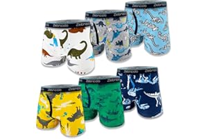 Zebricolo Boys Boxer Briefs - Cotton Boys Underwear, Size 1-18, No Labels, 6PCS