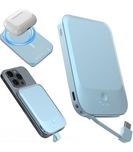 NOBIS Power Bank De 10000mAh Con Carga Rápida De 35W, Pantalla Digital Y 3 Puertos, Ultradelgado Para Viajes