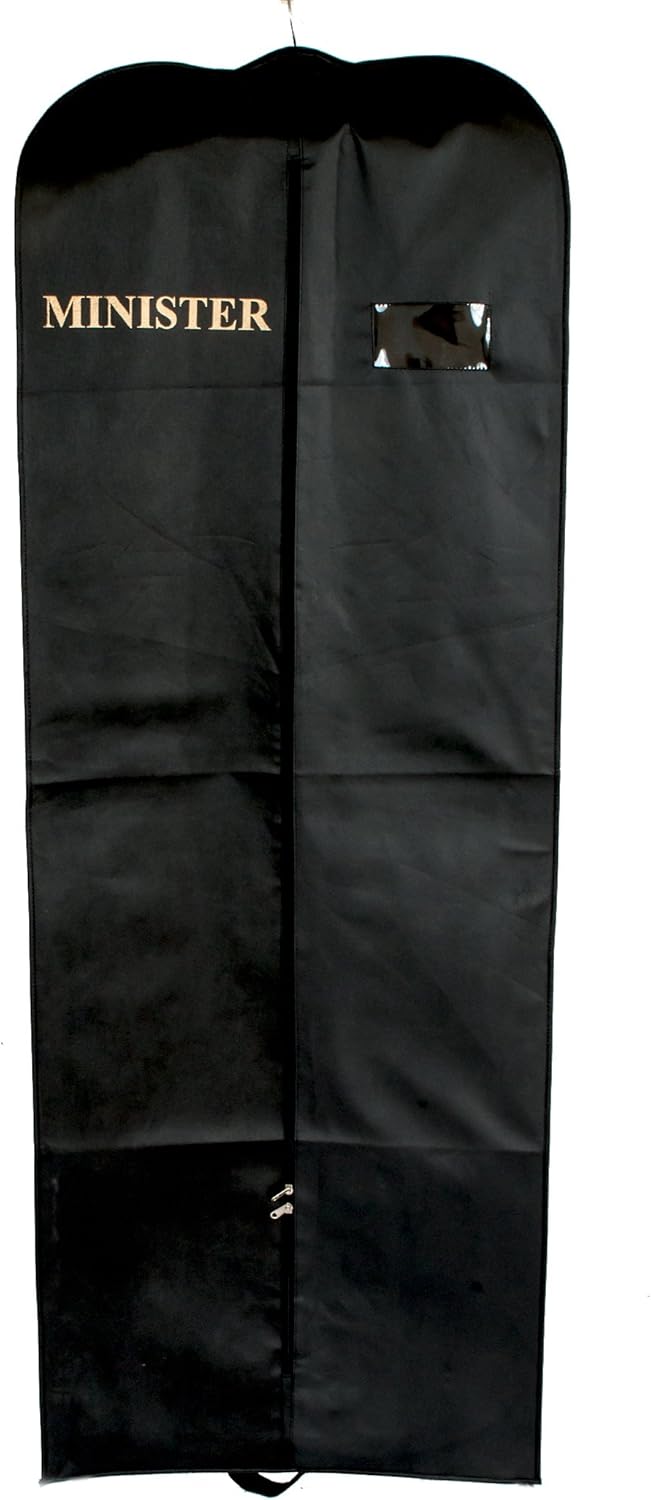 CLERGY GARMENT BAG (MINISTER) FOR ROBES (BLACK) Garment Bags