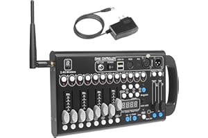 JINDAAUDIO Wireless Dmx Controller 192 Channel Dmx Light Controller for Dj Lights, Dmx Controllers with Midi Portable Dmx 512 Controller, Dmx512 Lighting Controller Dmx Control Board for Stage Lights Dmx Console