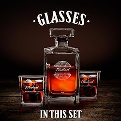Maverton Whiskey Set with 2 Glasses for man